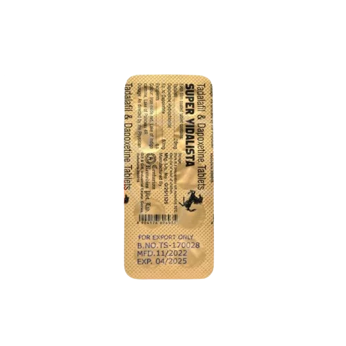 Super Vidalista 10 tablets of 80MG Tadalafil & Dapoxetine | Centurion Remedies