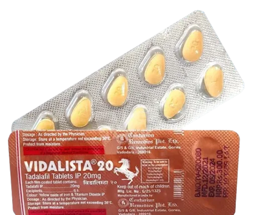 Vidalista 10 tablets of 20MG - Tadalafil - Cialis | Centurion Remedies