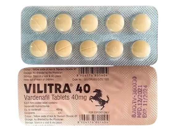 Vilitra 40mg 10 tabs of 40mg - Vardenafil | Centurion Remedies